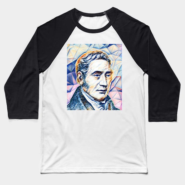 George Stephenson Portrait | George Stephenson Artwork 12 Baseball T-Shirt by JustLit